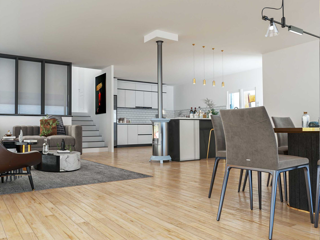 le home staging virtuel consiste à reconstituer virtuellement votre décoration intérieure